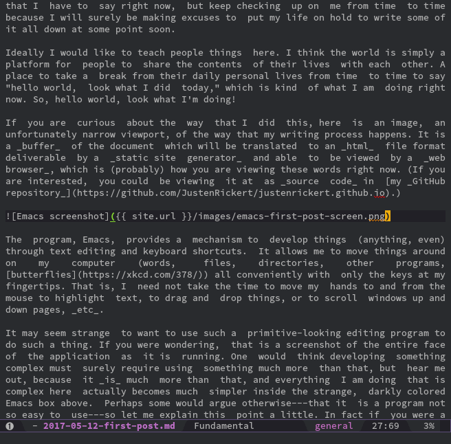 Emacs screenshot